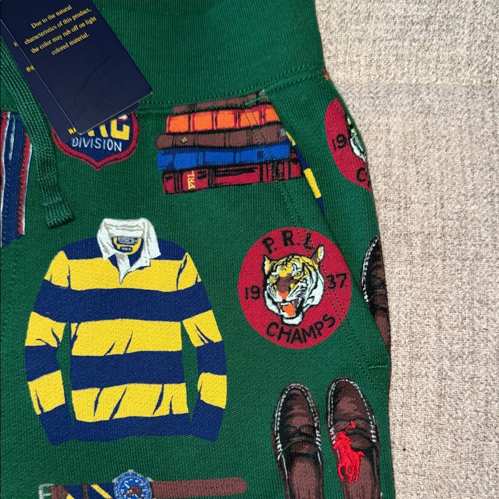 Polo by Ralph Lauren Kids Green Graphic Joggers - Picture 9 of 11
